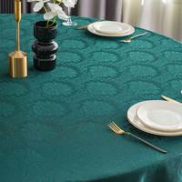 Nappe ronde de luxe en jacquard damassé Wellington pour hôtel, banquet, mariage