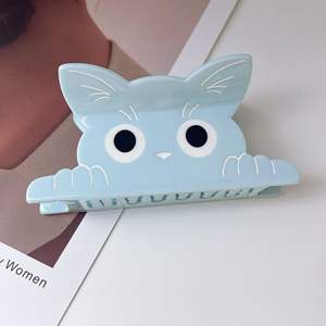 Nouvelles grandes pinces à cheveux en acétate de 10 cm pour femmes et filles, motif <span class=keywords><strong>chat</strong></span> et requin de dessin animé, style coréen, vente en gros - Product Image 5