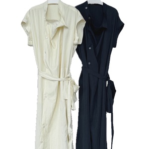 Estate nuovo stile di Parigi vento foglia di loto colletto Multi strato borsa vestito Casual abito lungo per le donne - Product Image 6