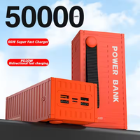 Batterie externe haute capacité 50000 mAh en forme de conteneur, charge rapide, 4 sorties USB et affichage LED – Offre spéciale
