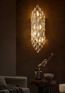 Lámpara de pared de cristal de lujo <span class=keywords><strong>con</strong></span> <span class=keywords><strong>luz</strong></span> de noche de <span class=keywords><strong>dormitorio</strong></span> <span class=keywords><strong>LED</strong></span> <span class=keywords><strong>con</strong></span> control remoto - Product Image 6