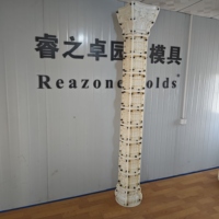 Moule en plastique ABS brillant pour pilier, colonne, piédestal et balustre en béton, durable, robuste pour extérieur, avec motifs bec de canard, feuilles et gaufrage uni