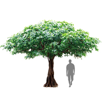 Grand arbre artificiel ficus benjamina personnalisé en fibre de verre, décoration d'intérieur et d'extérieur, paysagiste, haute simulation, écologique, UV