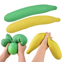 Nouveau produit le plus vendu : Concombre en caoutchouc anti-stress créatif, style influenceur transfrontalier, à rebond lent, en forme de fruit