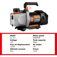 Pompe à vide sans fil pour réfrigérant 7CFM 5PA 1/2HP avec entrée d'air 1/4 pour climatisation domestique, compatible batterie 18V