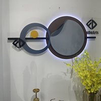 146x73cm mit LED-Nachtlicht Hintergrundbeleuchtung Fabrikpreis Luxus Haus Wohnzimmer Schlafzimmer Sofa Wanddekoration aus Metall Großformat Dropshipping
