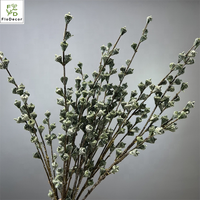 Groothandel Latex Kunstmatige Lange Eucalyptus Fruit Tak Stengels Ins-Achtige Echte Touch Decoratieve Plant Voor Bloemstukken