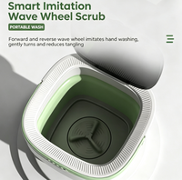 Mini-lave-linge portable pliable 12L, petite machine à laver compacte pour chaussettes, sous-vêtements et vêtements personnels