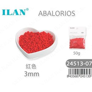 Ilan Abalorios Perline Rosse da 3mm 50g per Creazione di Gioielli Artigianali - Product Image 3