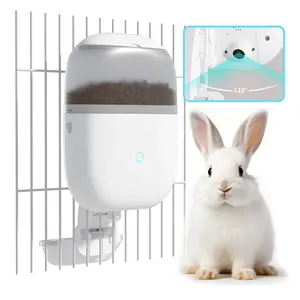 Petwant自有品牌宠物笼自动小动物干粮分配器1-10餐定时智能相机兔子喂食器