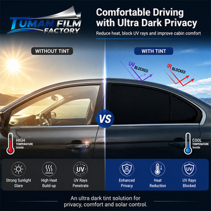 Tuman Sonnenschutz Nano-Keramik Titan-Karbid Autotönungsfolie mit Klarer Sicht und Privatsphärenschutz für Tönungsspezialisten - Product Image 4
