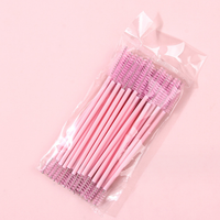 Mini baguette de mascara à double extrémité en nylon, 20 pièces/paquet, brosse de nettoyage pour extension de cils, brosse de maquillage