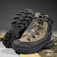 Bottes de randonnée tactiques pour hommes, hautes, imperméables, confortables, résistantes à l'usure, semelle en caoutchouc antidérapante, doublure en mesh, toutes saisons, pour l'extérieur