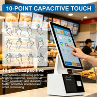 Système de point de vente (PDV) tablette mini kiosque 15,6 pouces Windows/Android avec processeur Intel I3/i5/i7, 8 Go de RAM, machine PDV tout-en-un en libre-service