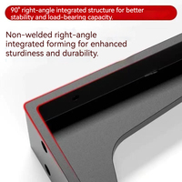 Support mural triangulaire en acier laminé à froid épaissi avec conception monobloc élargie pour support d'étagère fixe
