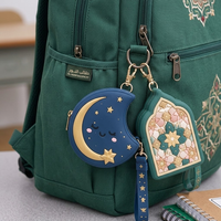 Porte-monnaie en silicone 3D mignon style dessin animé Kawaii, motif renard, croissant de lune, palmier, avec fermeture éclair, porte-clés, breloque de sac, mini portefeuille, cadeau portable