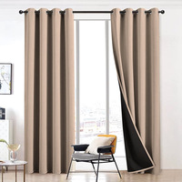 DaiRui Restaurant Couleur unie Fenêtre de maison Noir Benny 100% Rideaux occultants pour chambre