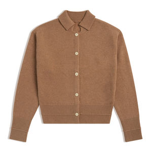 Cardigan da <span class=keywords><strong>Donna</strong></span> a Collo Alto in Cashmere, <span class=keywords><strong>Maglione</strong></span> Spesso Lavorato a Maglia Stile <span class=keywords><strong>Polo</strong></span>, 100% Cashmere, Stile College Britannico, <span class=keywords><strong>Maglione</strong></span> Invernale - Product Image 1