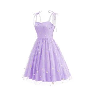 ชุดเดรสสั้นลายดอกไม้สไตล์เอลฟ์สำหรับงานวันเกิดริมชายหาดช่วงซัมเมอร์แบบใหม่ - Product Image 4