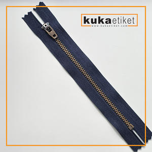 Fermeture éclair métallique moderne à extrémité ouverte, bleu marine, haute ténacité, durable, 560, pour accessoires vestimentaires - Product Image 2