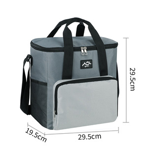 กระเป๋าเก็บความร้อนทรงสี่เหลี่ยมผ้าอ๊อกซ์ฟอร์ดหนาทำจากอลูมิเนียมฟอยล์แบบเรียบง่ายสำหรับกระเป๋าใส่น้ำแข็งกลางแจ้งและถุงอาหารกลางวันข้ามพรมแดน - Product Image 5