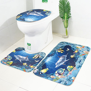 Set da <span class=keywords><strong>bagno</strong></span> <span class=keywords><strong>impermeabile</strong></span> antiscivolo 3d stampato <span class=keywords><strong>tappeto</strong></span> tappetino da <span class=keywords><strong>bagno</strong></span> - Product Image 5