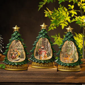 Noë<span class=keywords><strong>l</strong></span> Résine Boîte À Musique Boule De Cristal Jouet Ornements Artisanat Enfants Cadeau Artisanat - Product Image 1