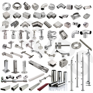 Fsjrs 304 thép không gỉ bài hỗ trợ Bracket phụ kiện an toàn ban công cầu thang lan can cơ sở tấm phù hợp - Product Image 1