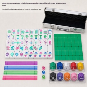 Tuiles de Mahjong en Acrylique Américain, Quatre Couches, Taille 32 & 36, Finition Frotteuse à la Main, 160 Pièces, Fabriqué en Chine, Modèle - Product Image 3