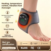 FURECOM Remote Control Nirkabel Pemijat Telapak Kaki dan Pergelangan Kaki Bantalan Pemanas Pintar Kontrol Suhu Perawatan Sendi Pergelangan Kaki, Leher, dan Pergelangan Tangan