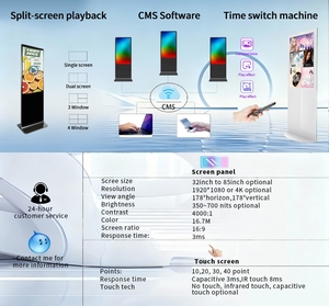 <span class=keywords><strong>Monitor</strong></span> Pubblicitario Digitale con Supporto da Pavimento CH 32 43 49 50 55 Pollici, Display Touch Screen 2K/4K con CMS Basato su Cloud per Negozi al Dettaglio - Product Image 3