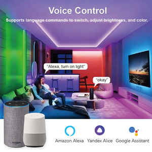 Sxzm wifi thông minh LED Strip Lights 16.4ft không có Gateway yêu cầu rgbic âm nhạc Sync app điều khiển bằng giọng nói cho trang trí trong nhà - Product Image 4