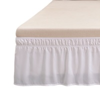 Jupe de lit en polyester sur mesure, plusieurs couleurs, housse de lit décorative pour revendeurs, commandes en gros