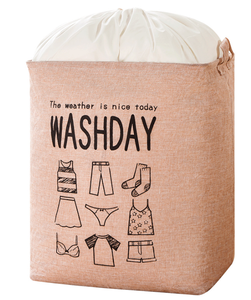 Portable and Waterproof Bag Cotton Dirty Clothes Storage Basket Collapsible Storage Box Basket Laundry