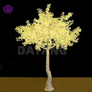 Lampe LED Ginkgo d'extérieur résistante aux intempéries, éclat doré élégant pour jardin, place publique, bord de rivière et scène nocturne urbaine, ornement décoratif à vendre - Product Image 1
