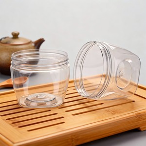 Tarro de granos de café transparente PET vacío de grado alimenticio sin BPA de 240ml, venta al por mayor, nueces, gomitas, granos, especias, tarro para almacenamiento de alimentos - Product Image 4