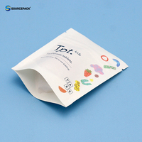 Sacs d'emballage biodégradables imprimés sur mesure, pochettes à fermeture éclair compostables en papier écologique pour dentifrice, comprimés, comprimés à mâcher, capsules