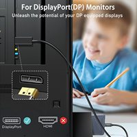 Cable USB Tipo C a DP de 1.8 m, 4K 60Hz, 2K 144Hz, para Monitor HDTV y Proyector