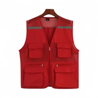 Gilet de sécurité haute visibilité respirant en maille, multi-poches, fermeture éclair, logo personnalisé imprimé, gilet de travail d'été pour bénévoles