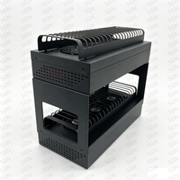 Boîtier de ferme de téléphonie mobile intelligent en gros pour 40 téléphones, avec hub USB et châssis pour transfert de données, compatible Android DIY, noir
