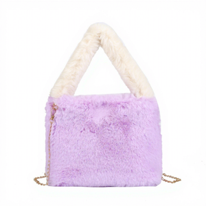 Nuova Borsa Invernale Monocolore Sottobraccio, Morbida Borsa a Spalla Piccola in Peluche, Borsa da Donna Calda e Soffice, Design <span class=keywords><strong>di</strong></span> <span class=keywords><strong>Lusso</strong></span> in Finta Pelliccia <span class=keywords><strong>di</strong></span> Visone - Product Image 3