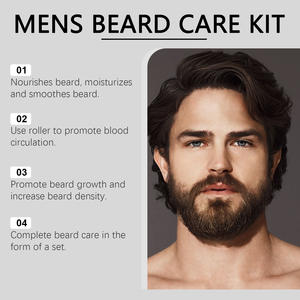 Kit personalizzato per la cura della <span class=keywords><strong>barba</strong></span> da uomo ingredienti liquidi a base di erbe idratanti leviganti per la pulizia delle barbe lucide e morbide - Product Image 3