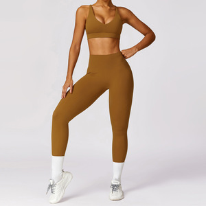 Sujetador de entrenamiento de realce acolchado de alto impacto para mujer y mallas de Fitness con Control de barriga 2 uds ropa de gimnasio 2025 - Product Image 3