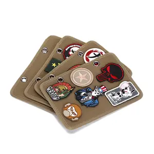 Custom Logo Flip-Page Patch Book Tactical Patches Organizer Display Board with Removable Ring Binders
