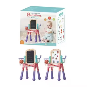 Tablero de dibujo de movimiento magnético borrable de pie largo giratorio multifuncional de 360 grados para niños - Product Image 1