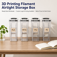 Grande boîte hermétique pour filament d'imprimante 3D, résistante à l'eau, pour le stockage de céréales et d'aliments (PLA, ABS, PETG) – Protection optimale