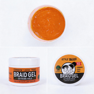 <span class=keywords><strong>Gel</strong></span> per Trecce Private Label Extra Forte Senza Alcool, Cera Modellante per Trecce per Donne e Uomini di Colore - Product Image 5