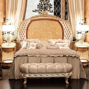 Cama tamaño queen estilo turco y muebles de dormitorio de estilo antiguo, cama de madera de teca y muebles de dormitorio, cama premium con respaldo alto - Product Image 1