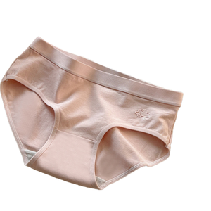 批发舒适女式日常穿着内裤柔软针织内衣纯色图案廉价内裤 - Product Image 3