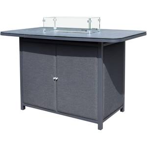 AJUNION Juego de Bar de lujo para exteriores Muebles de jardín de aluminio Juego de comedor Juego de mesa y sillas de bar con fogata - Product Image 3